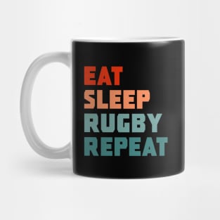 Eat Sleep Rugby Repeat Mug